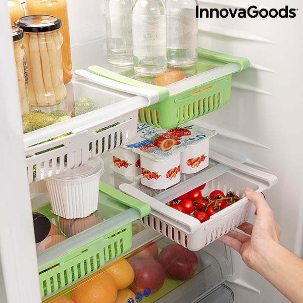 Organizator de frigider reglabil Friwer InnovaGoods (pachet de 2)