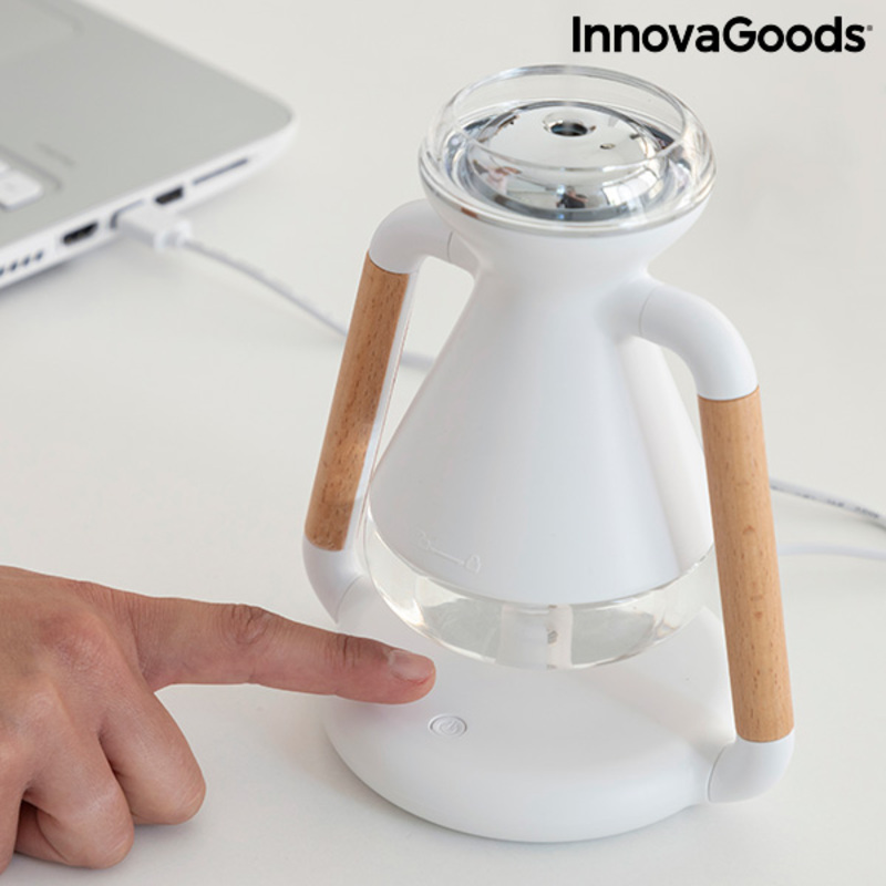 Umidificator cu difuzor de aromă și încărcător wireless 3-în-1 Misvolt InnovaGoods