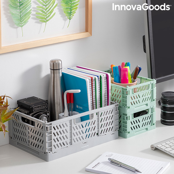 Set de 3 cutii organizatoare pliabile și stivuibile Boxtor InnovaGoods