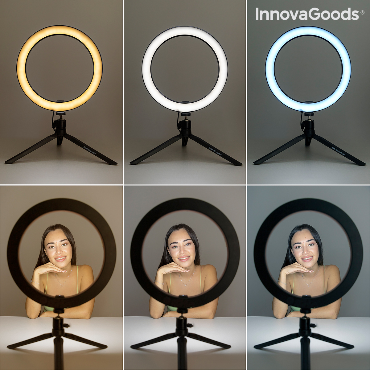 Selfie Ring Light cu trepied și telecomandă Youaro InnovaGoods V0103280