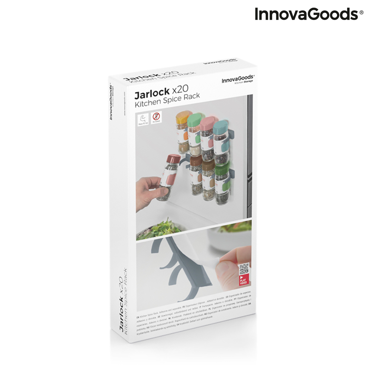 Organizator de condimente adeziv și divizibil Jarlock x20 InnovaGoods