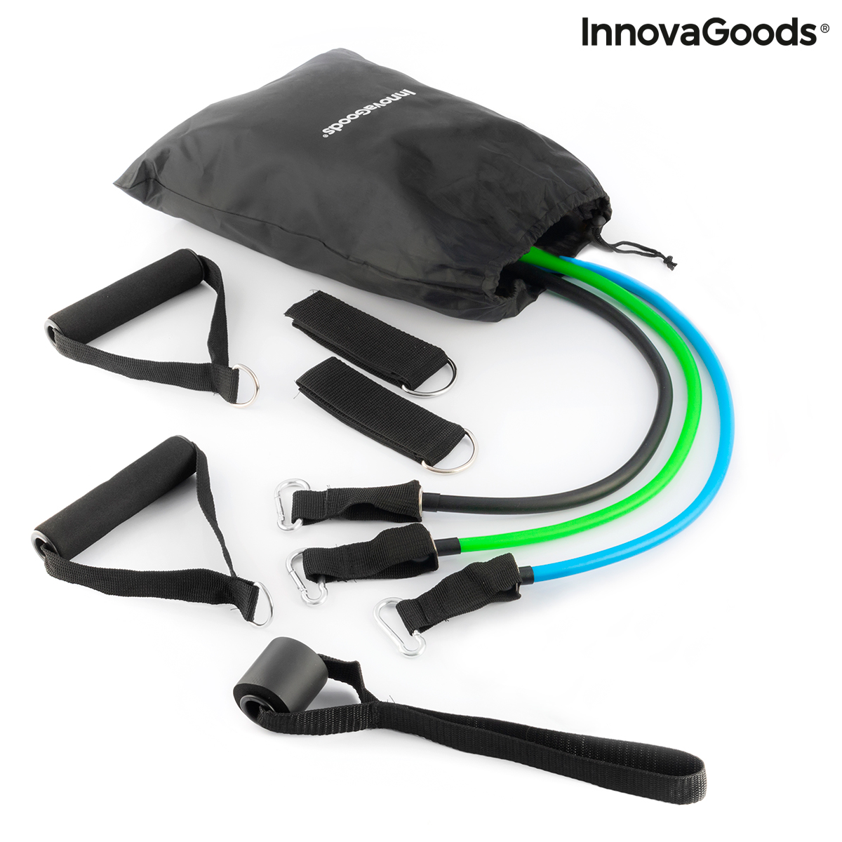 Set de benzi de rezistență cu accesorii și ghid de exerciții Tribainer InnovaGoods (pachet de 3)