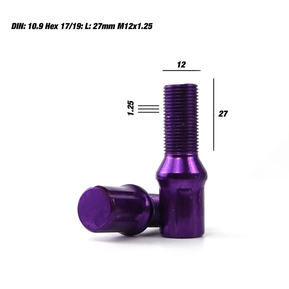 Set Piulițe OMP 27 mm Violet 20 uds M12 x 1,25