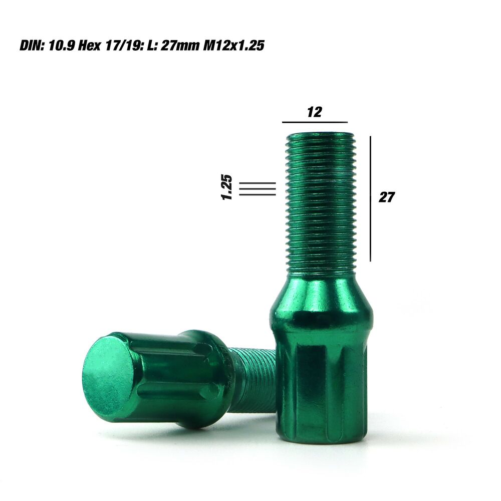 Set Piulițe OMP 27 mm Verde 20 uds M12 x 1,25