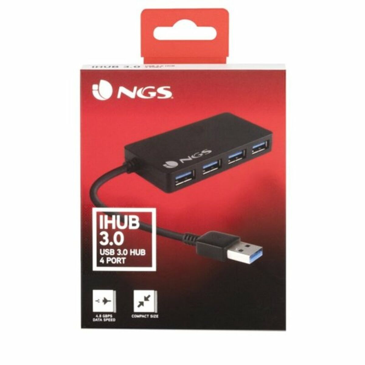 Hub USB NGS IHUB3.0 480 Mbps Negru