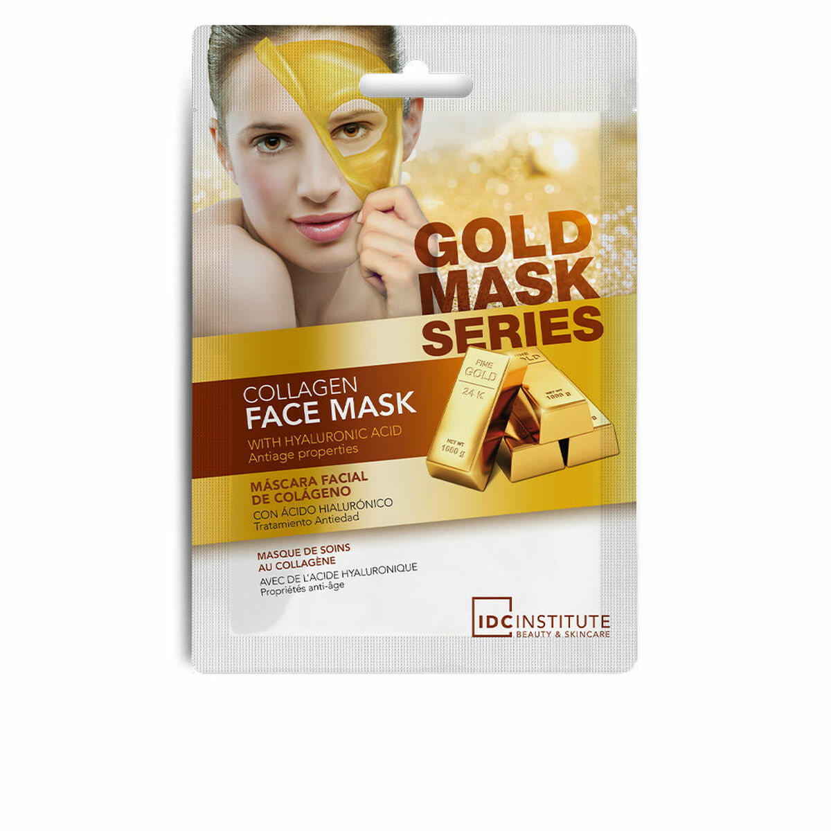 Mască de Față IDC Institute Gold Mask Series Colagen 12 Unități