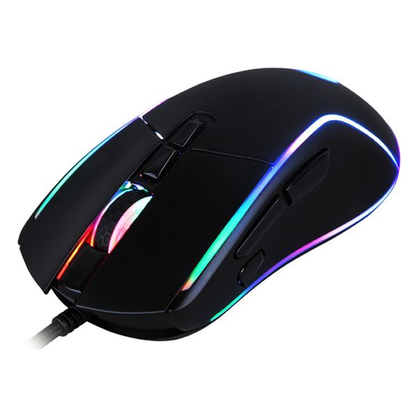 Mouse Gaming cu LED CoolBox DG-MOU019-RGB RGB 6400 dpi 30 ips Negru