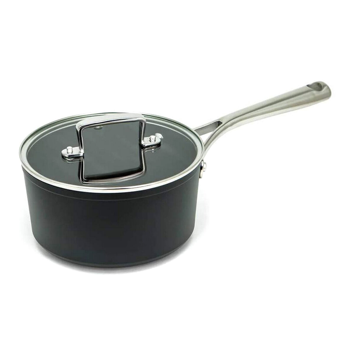 Caserolă cu capac Amercook Negru Teracotă Cuptor Oțel inoxidabil Aluminiu (Ø 18 cm)