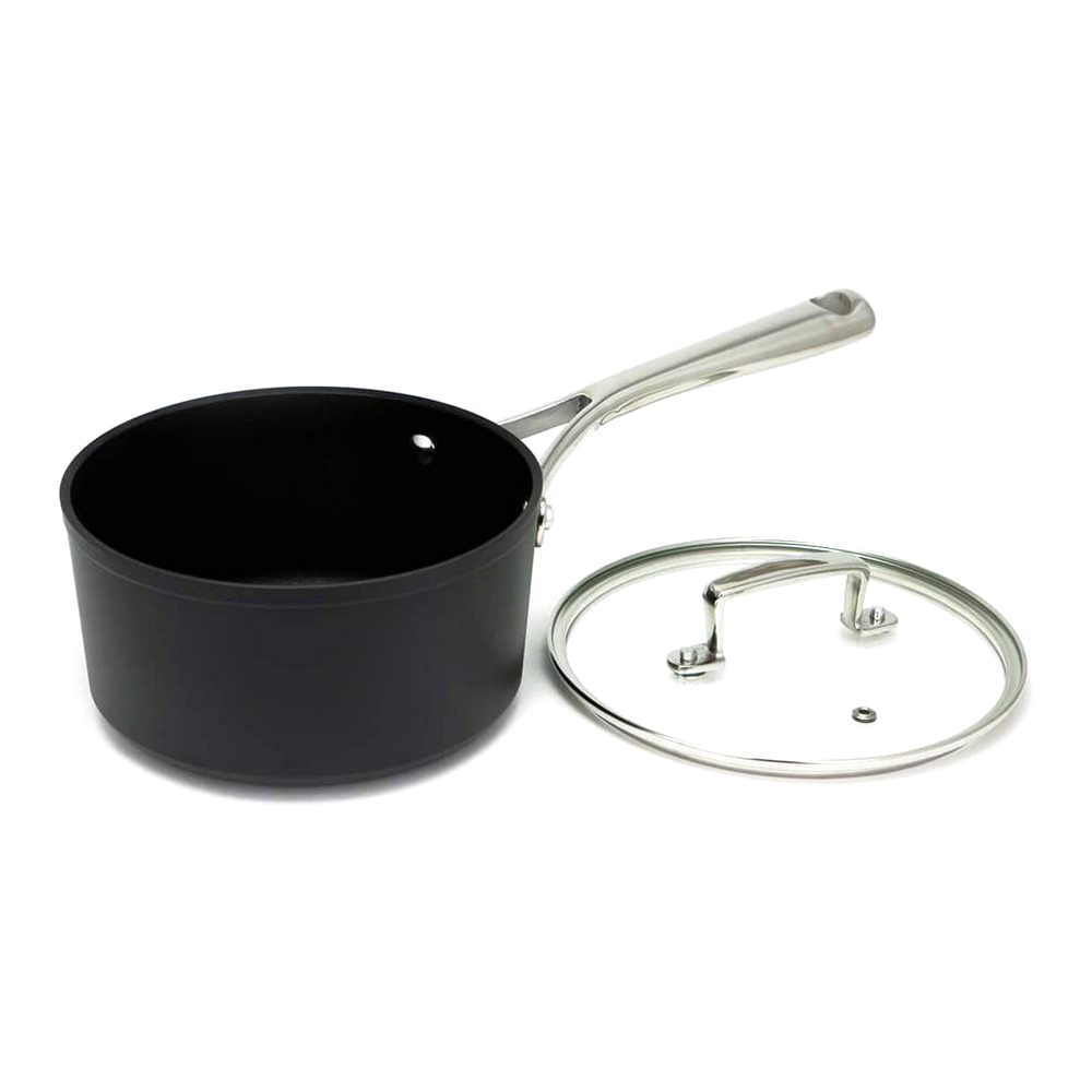 Caserolă cu capac Amercook Negru Teracotă Cuptor Oțel inoxidabil Aluminiu (Ø 18 cm)