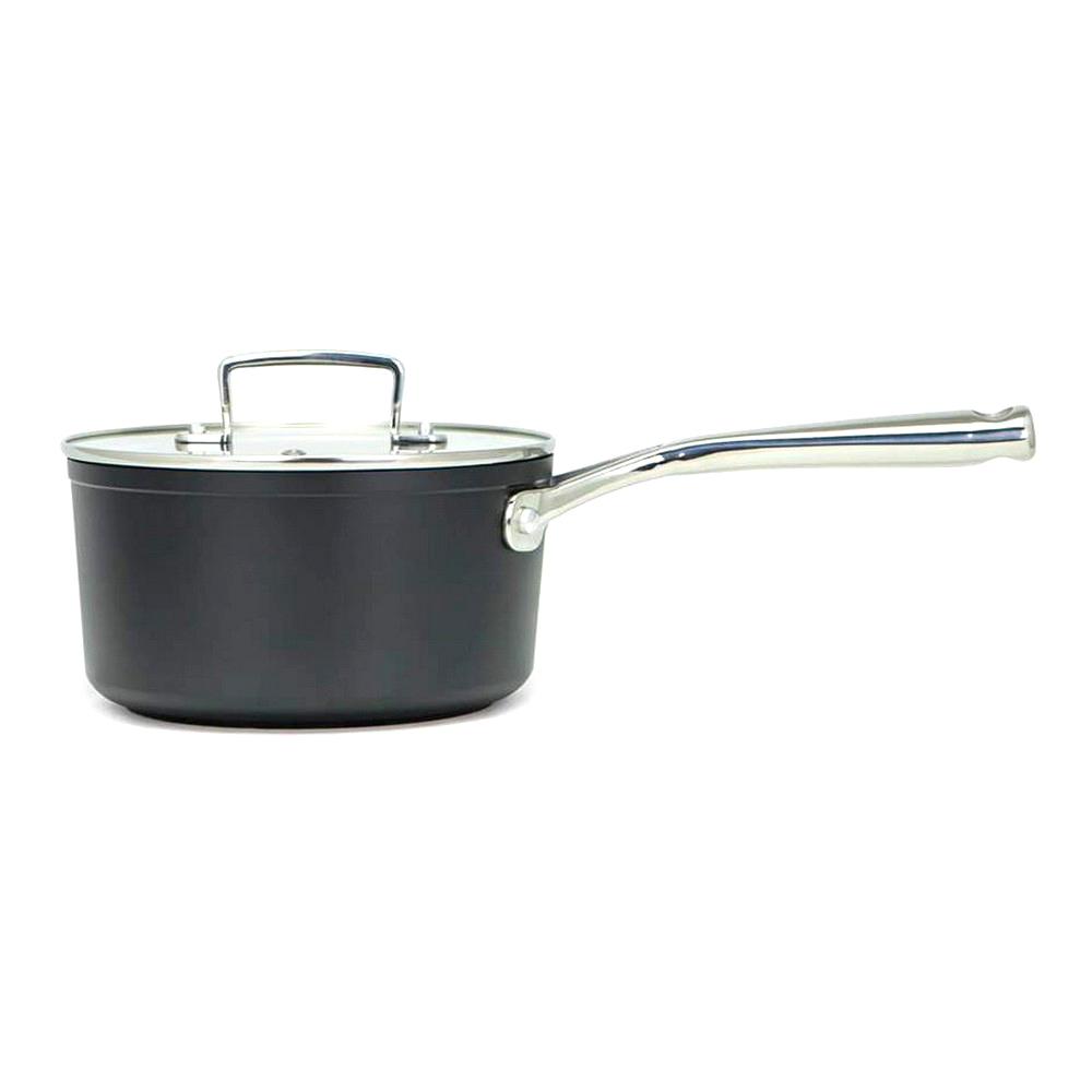 Caserolă cu capac Amercook Negru Teracotă Cuptor Oțel inoxidabil Aluminiu (Ø 18 cm)