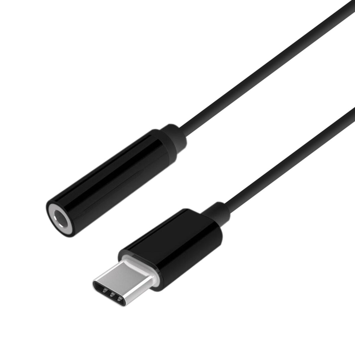 Adaptor USB Aisens Conversor USB-C a audio estilo Apple, USB-C/M-Jack 3.5/H, Negro, 15 cm