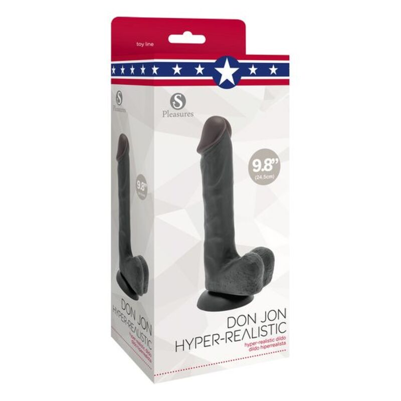 Dildo S Pleasures Don Jon Negru (20 cm)