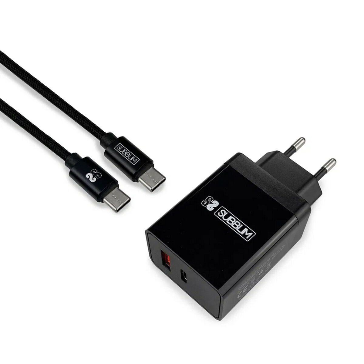 Încărcător de Perete + Cablu USB A la USB C Subblim