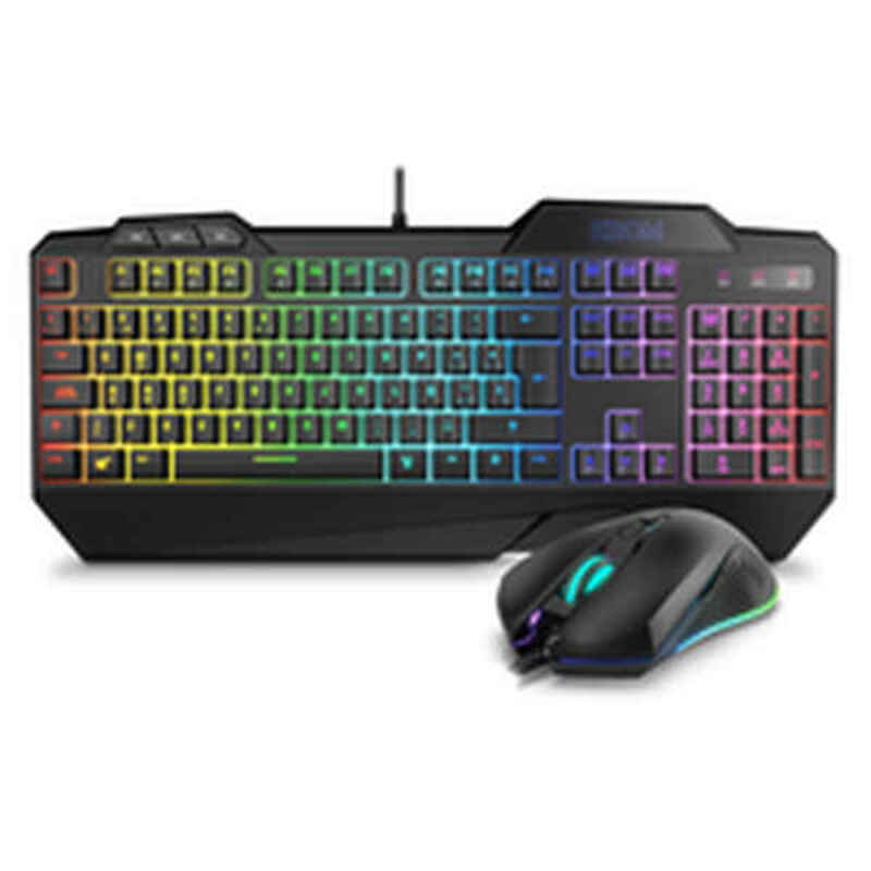 Tastatură și Mouse Gaming Krom KRUSHER RGB