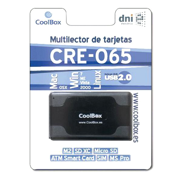 Cititor de Carduri Inteligente CoolBox CRE-065 USB 2.0 Negru