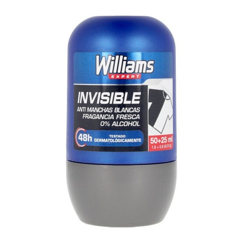 Deodorant Roll-On Invisible Williams (75 ml)