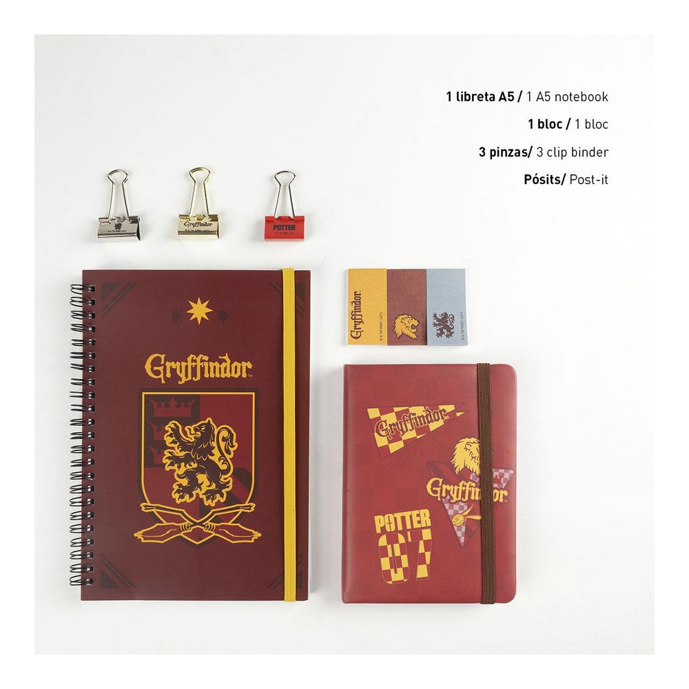 Set de Papetărie Harry Potter Gryffindor Roșu (6 pcs)