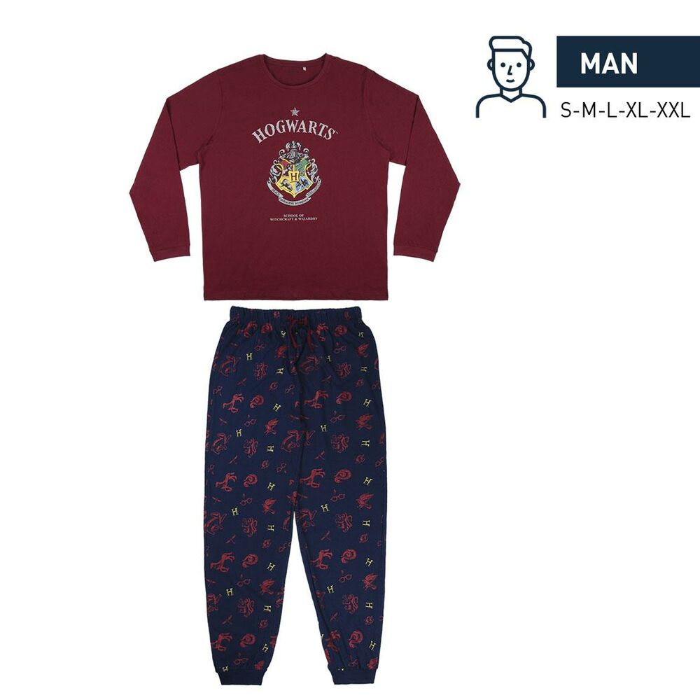 Pijama Harry Potter Bărbați Roșu - Mărime M