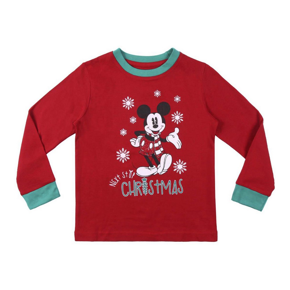 Pijama Infantil Mickey Mouse Roșu - Mărime 6 Ani