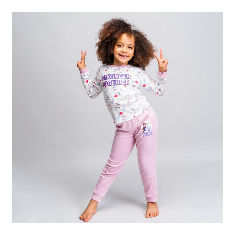 Pijama Infantil Frozen Bej - Mărime 4 Ani