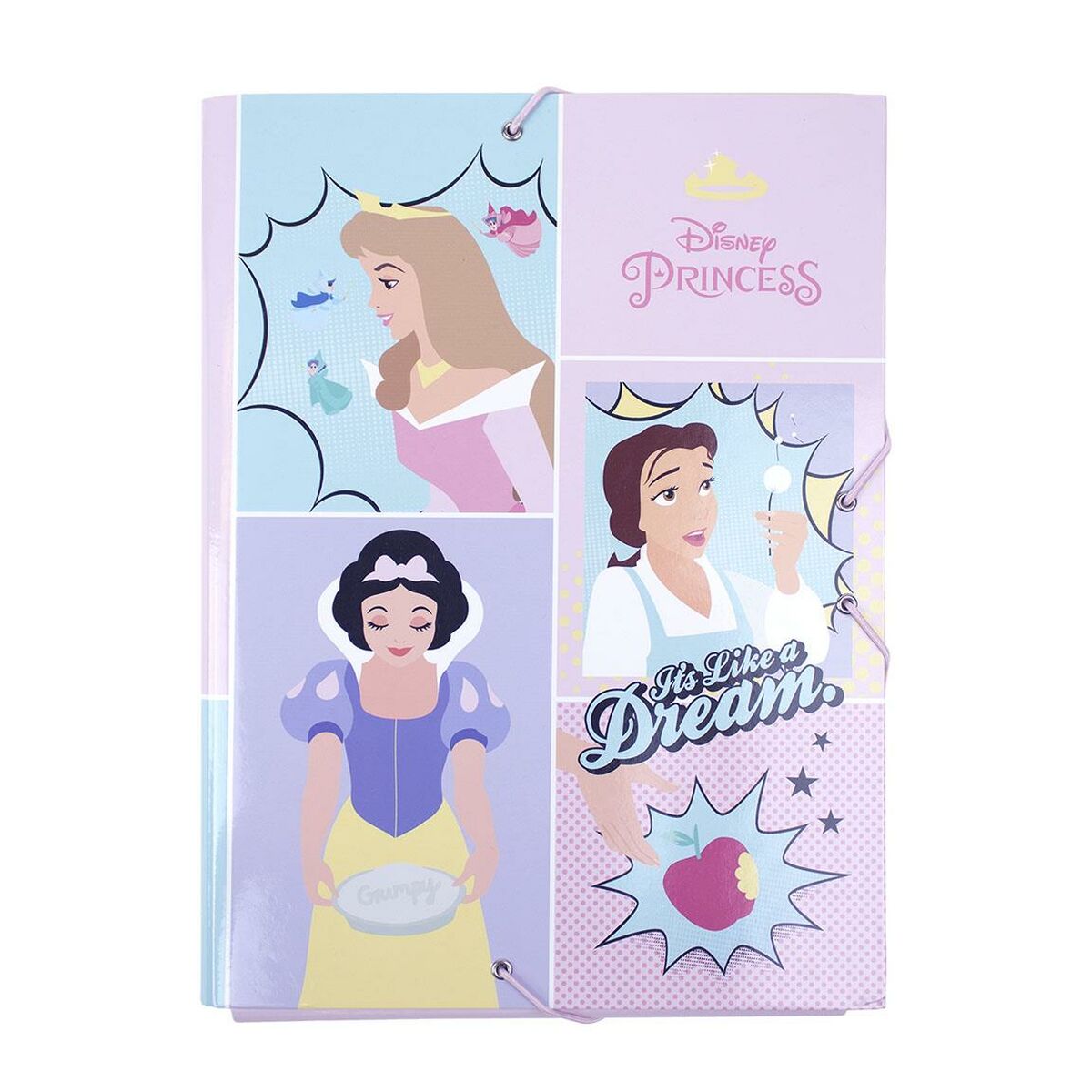 Dosar Princesses Disney A4 Roz (24 x 34 x 4 cm)