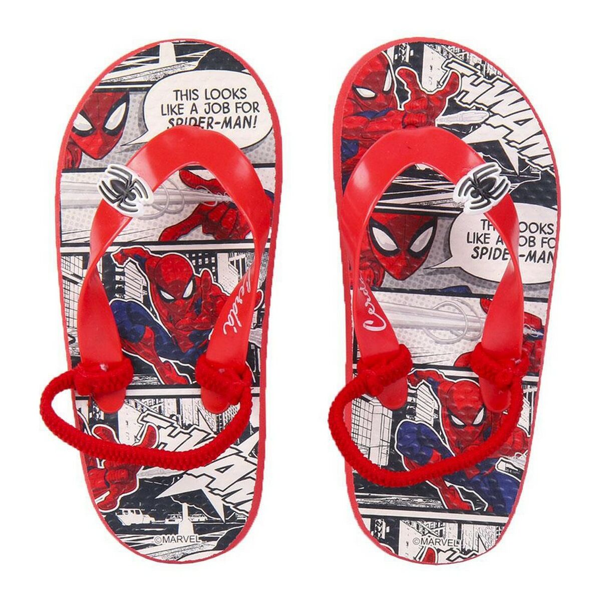 Șlapi pentru Copii Spiderman Roșu - Mărime la picior 32-33