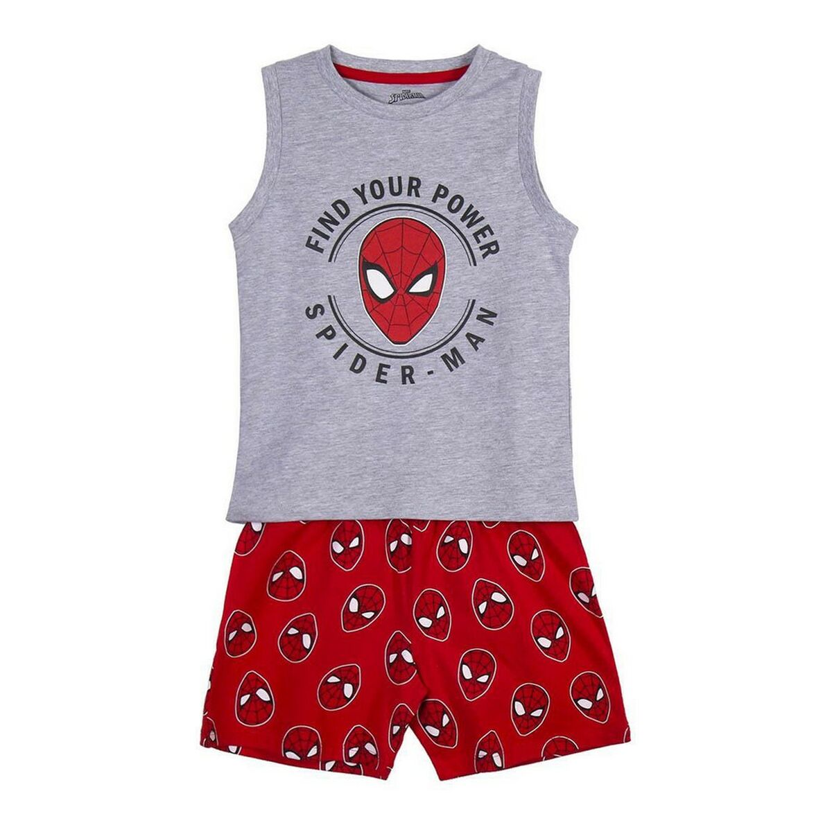 Pijamaua de Vară Spiderman Gri - Mărime 3 Ani
