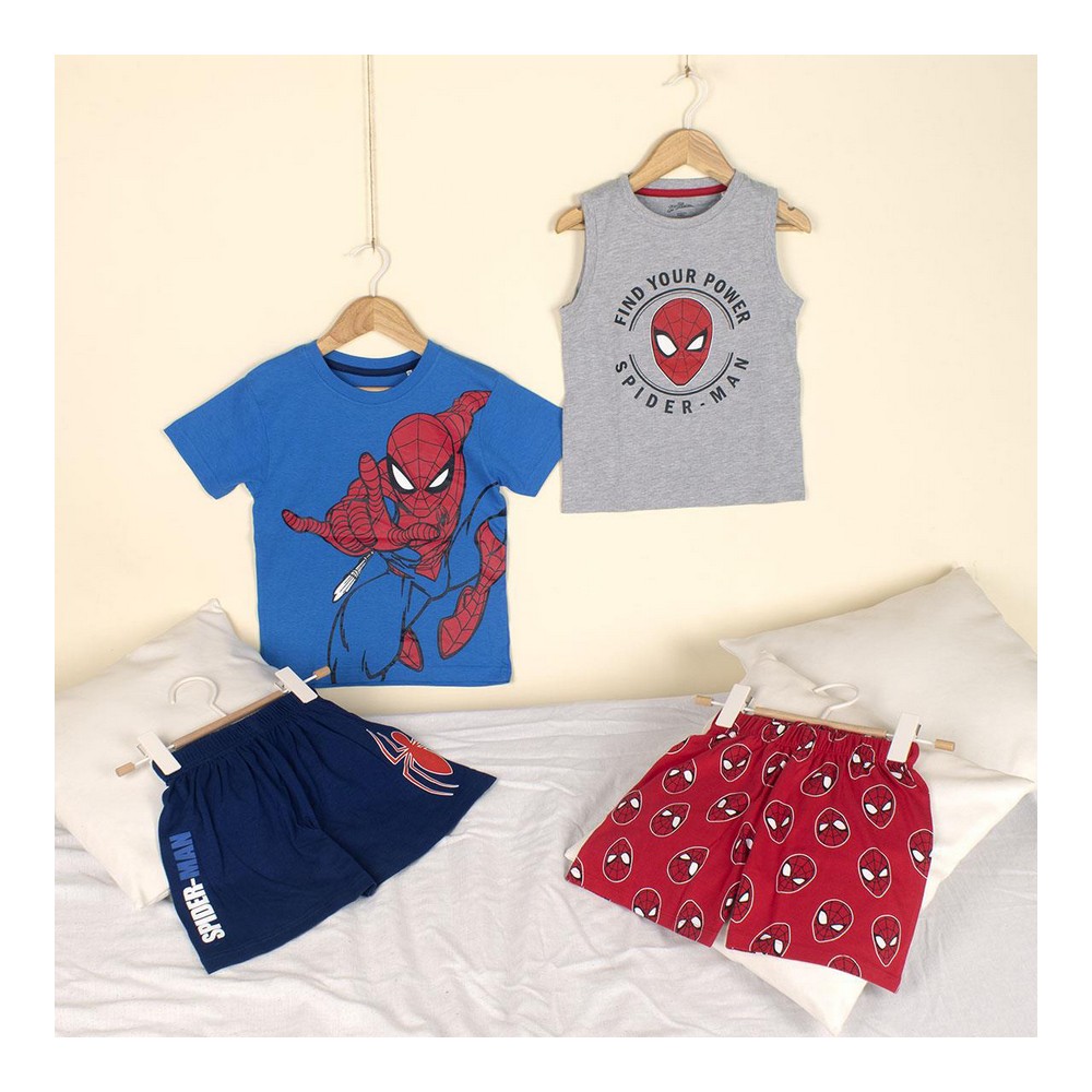 Pijamaua de Vară Spiderman Gri - Mărime 3 Ani