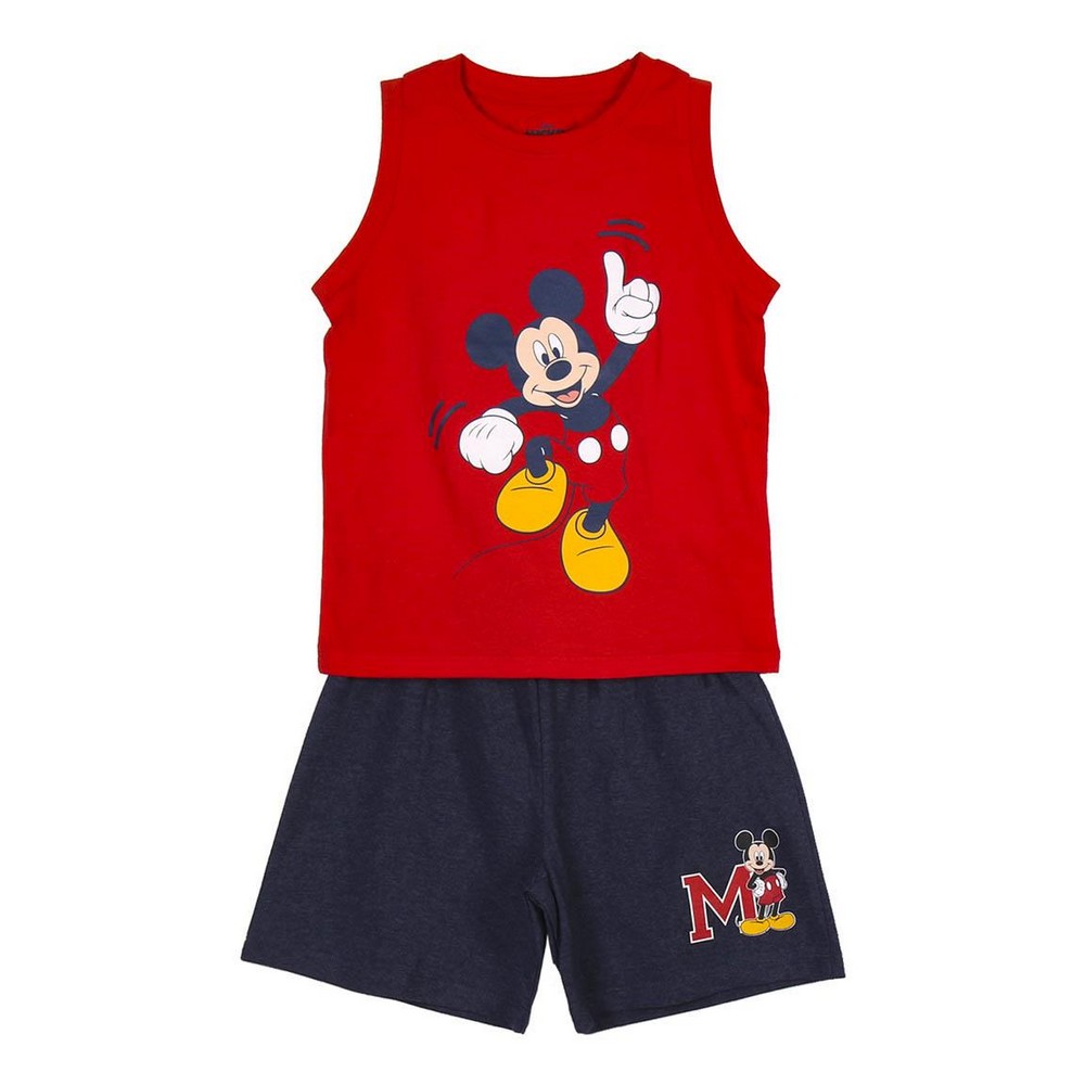 Pijamaua de Vară Mickey Mouse Roșu - Mărime 6 Ani