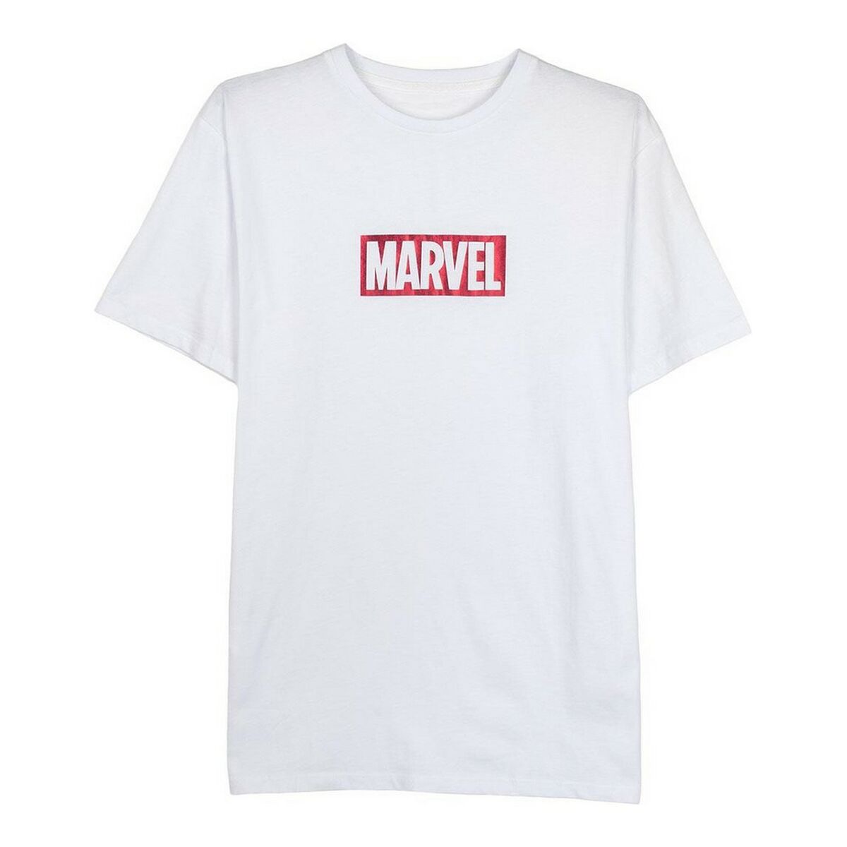 Tricou cu Mânecă Scurtă Bărbați Marvel Alb - Mărime S