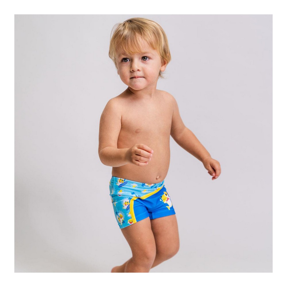 Costumul de Baie Boxer Pentru Copii Baby Shark Albastru - Mărime 12 Luni