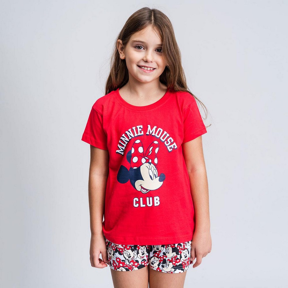 Pijamaua de Vară Minnie Mouse Roșu - Mărime 12 Ani