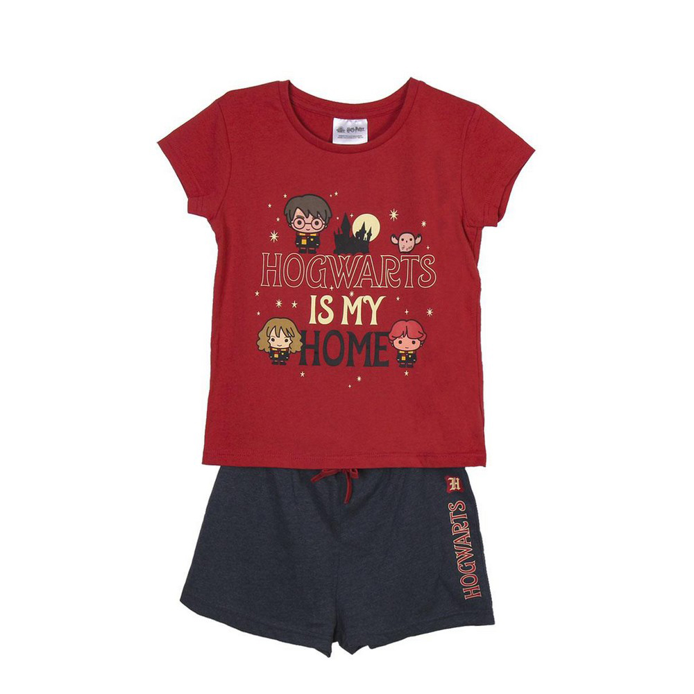 Pijama Infantil Harry Potter Roșu - Mărime 8 Ani