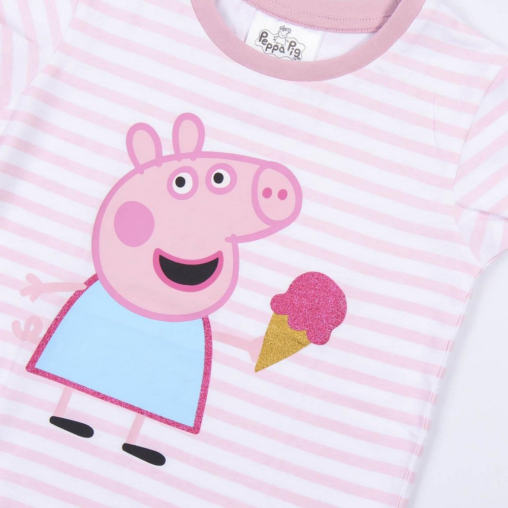 Tricou cu Mânecă Scurtă pentru Copii Peppa Pig Roz - Mărime 6 Ani