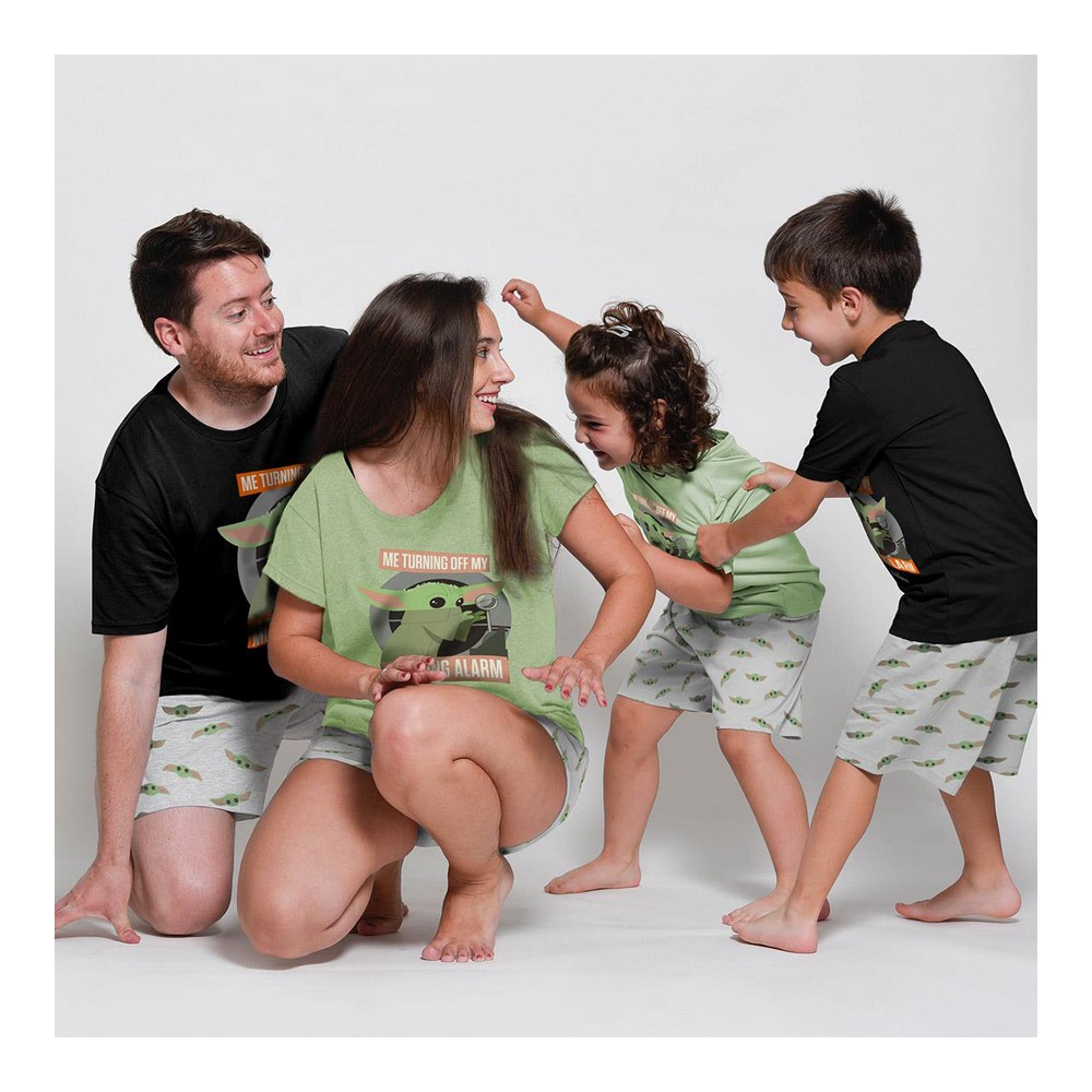 Pijamaua de Vară The Mandalorian Infantil Verde deschis - Mărime 6 Ani