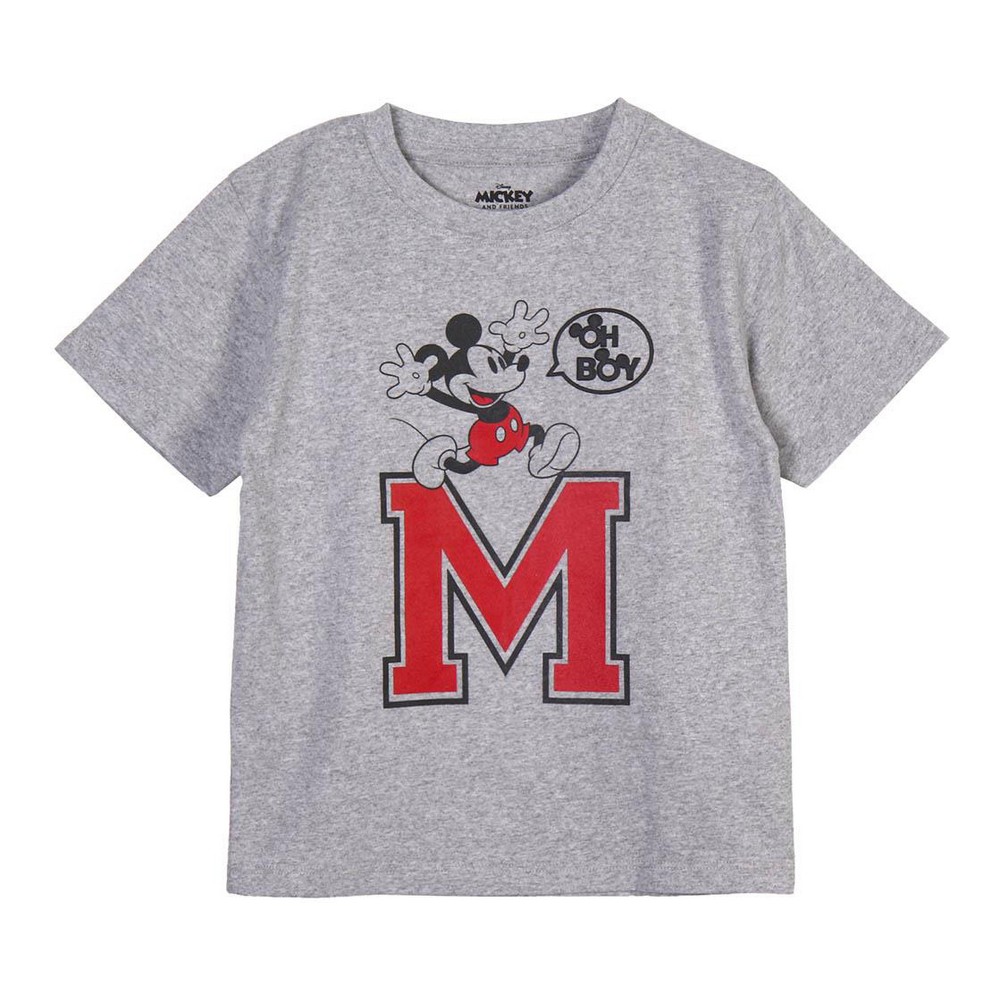 Tricou cu Mânecă Scurtă Mickey Mouse Gri - Mărime 6 Ani