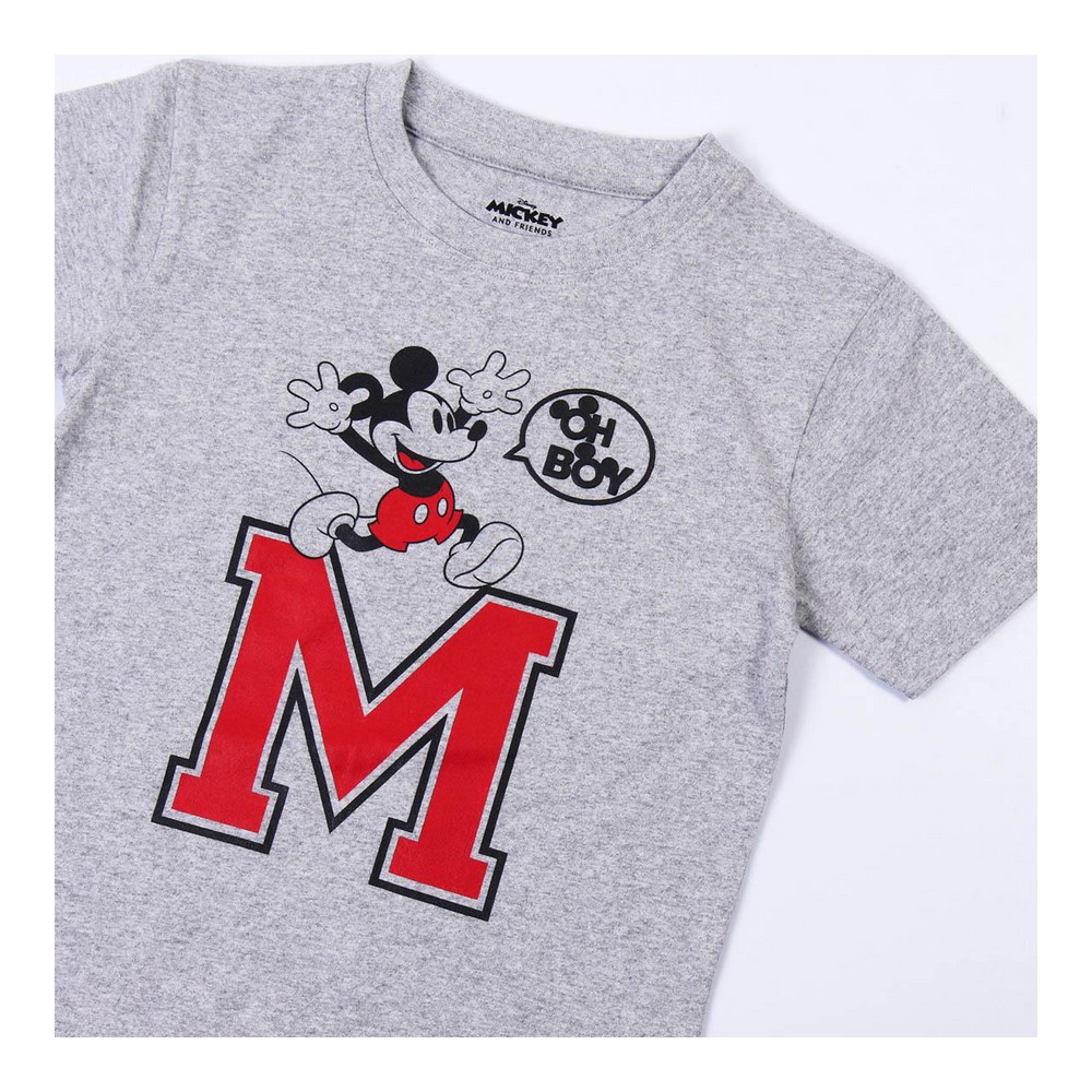 Tricou cu Mânecă Scurtă Mickey Mouse Gri - Mărime 5 Ani