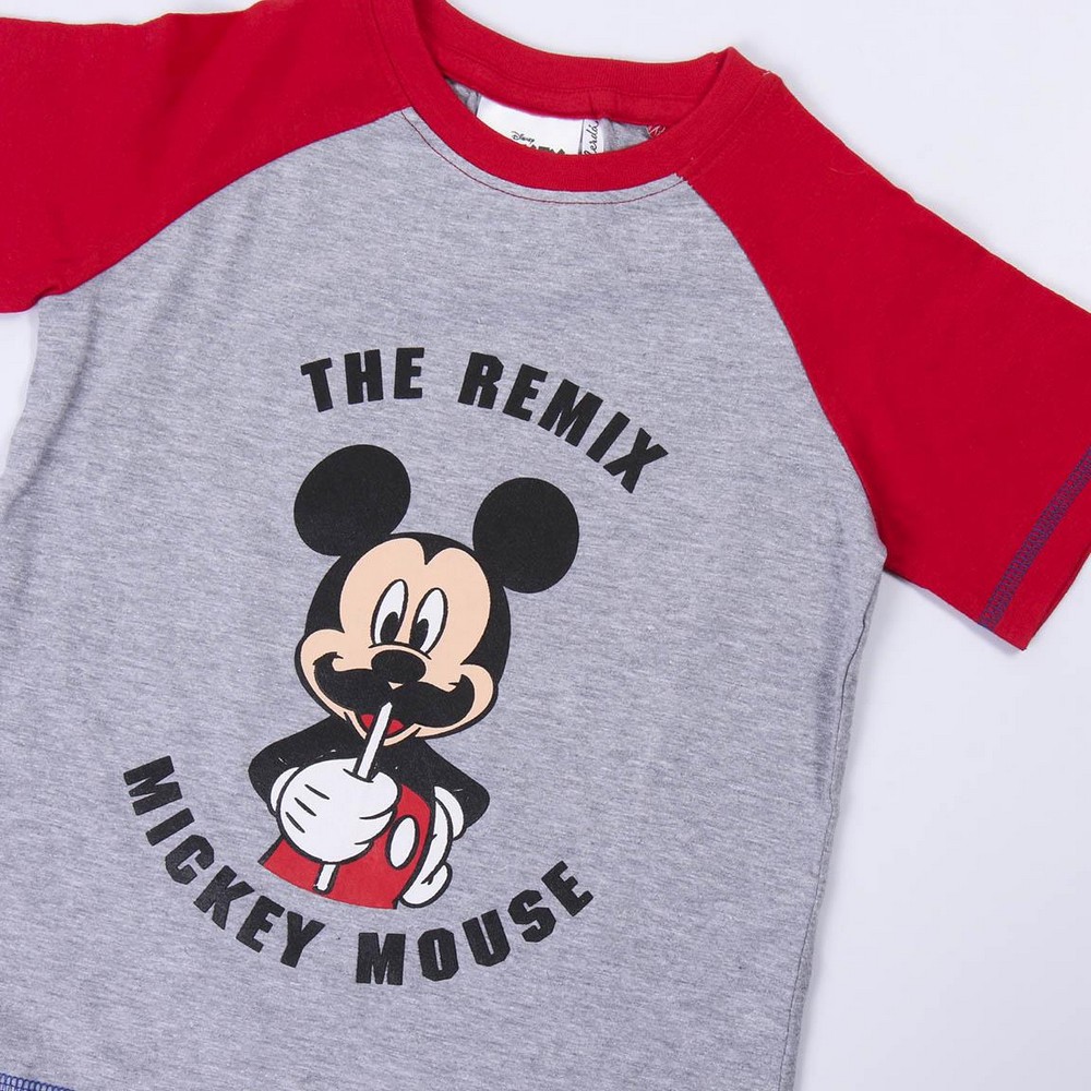 Pijamaua de Vară Mickey Mouse Roșu Gri - Mărime 6 Ani