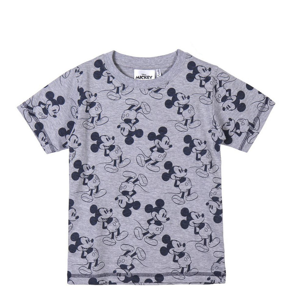 Tricou cu Mânecă Scurtă pentru Copii Mickey Mouse Gri - Mărime 4 Ani