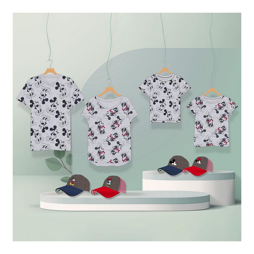 Tricou cu Mânecă Scurtă pentru Copii Minnie Mouse Gri - Mărime 10 Ani