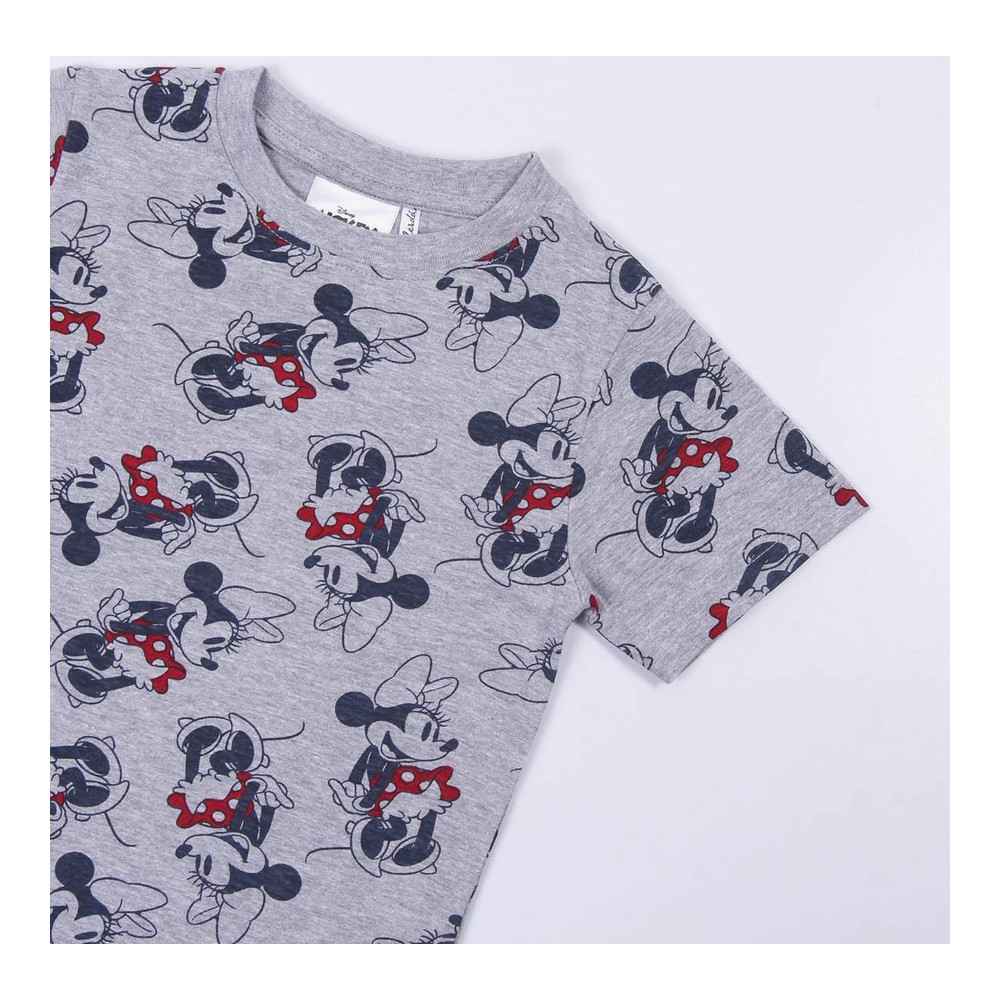 Tricou cu Mânecă Scurtă pentru Copii Minnie Mouse Gri - Mărime 10 Ani