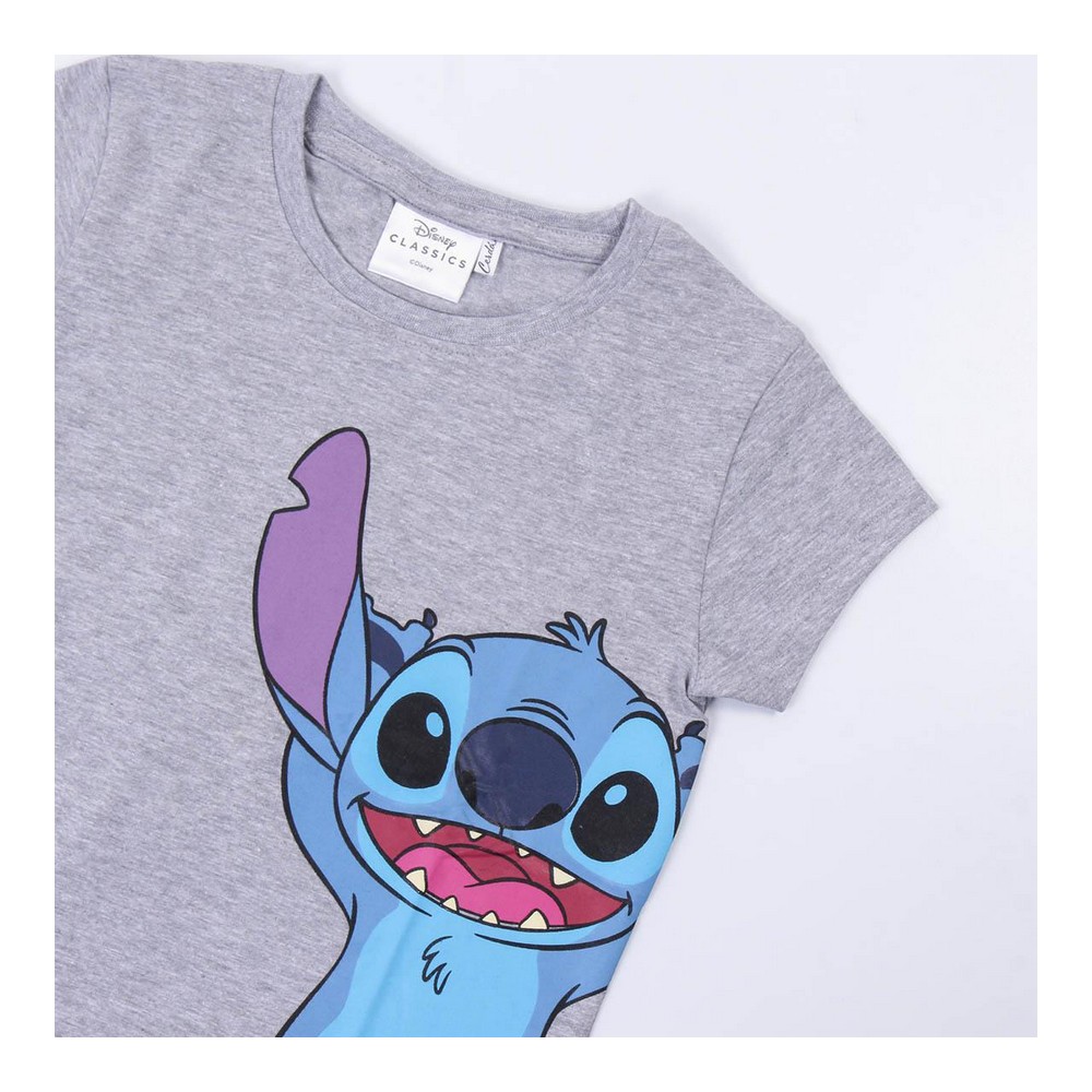 Tricou cu Mânecă Scurtă pentru Copii Stitch Gri - Mărime 3 Ani