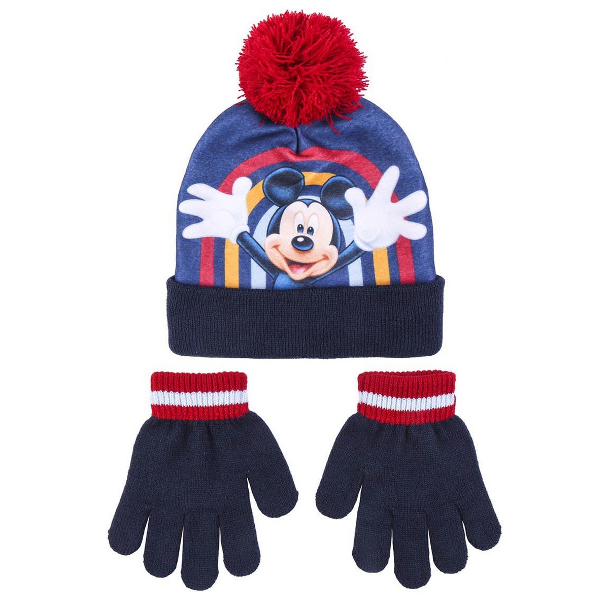 Căciulă și Mănuși Mickey Mouse Albastru (Mărime unică)