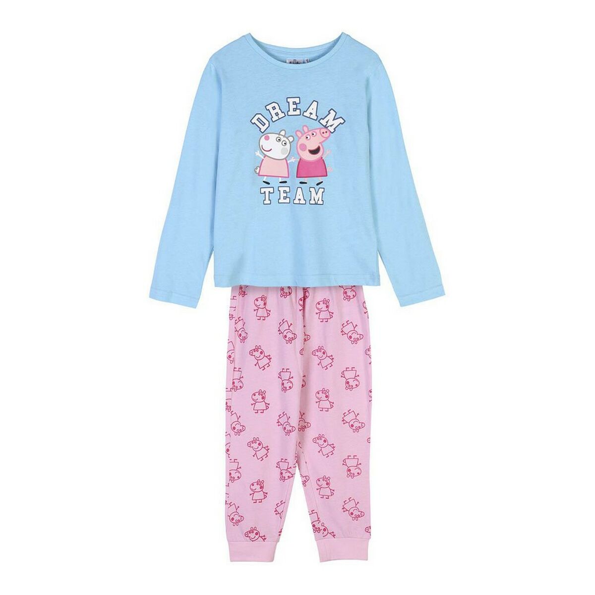 Pijama Infantil Peppa Pig Albastru deschis - Mărime 4 Ani