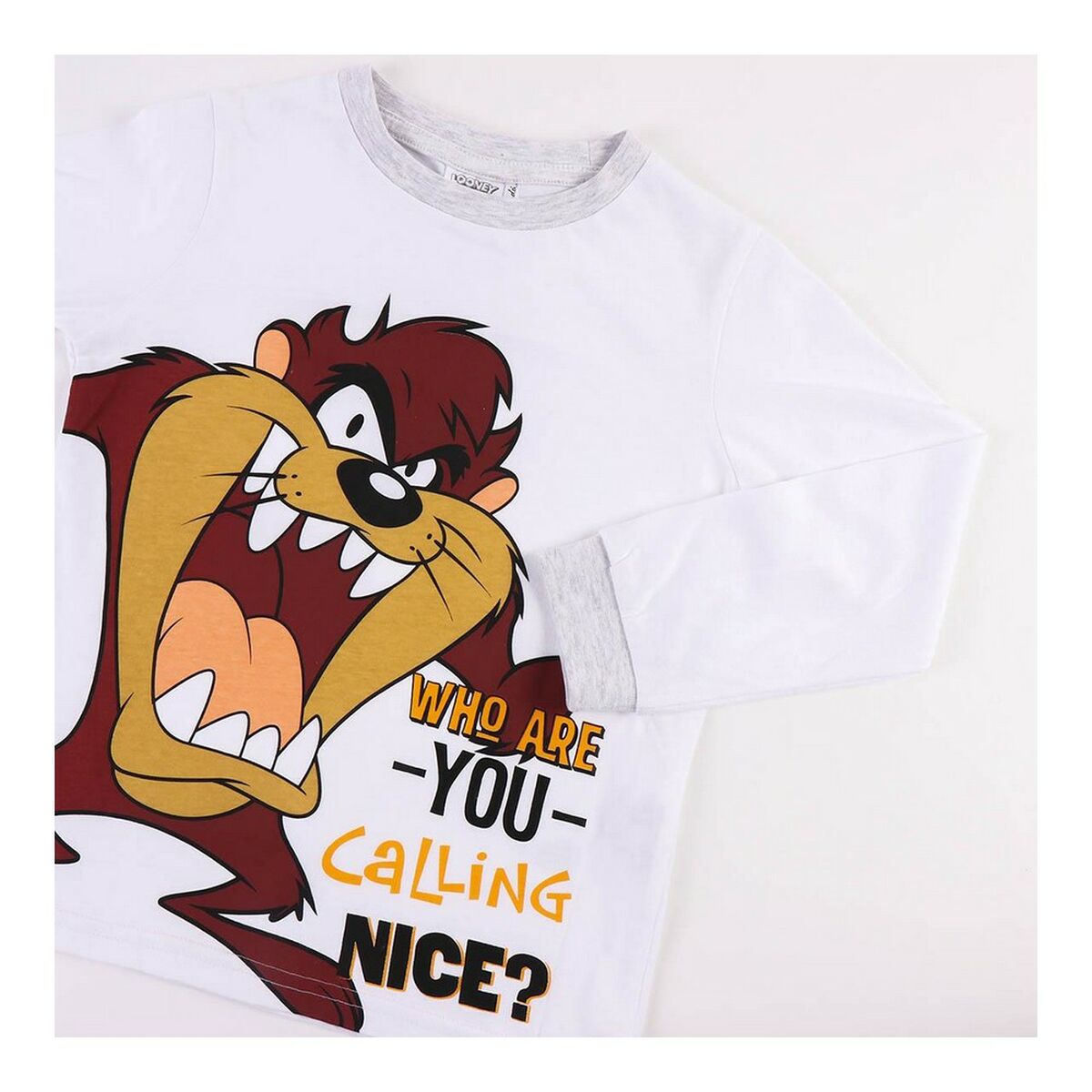 Pijama Infantil Looney Tunes Gri - Mărime 8 Ani