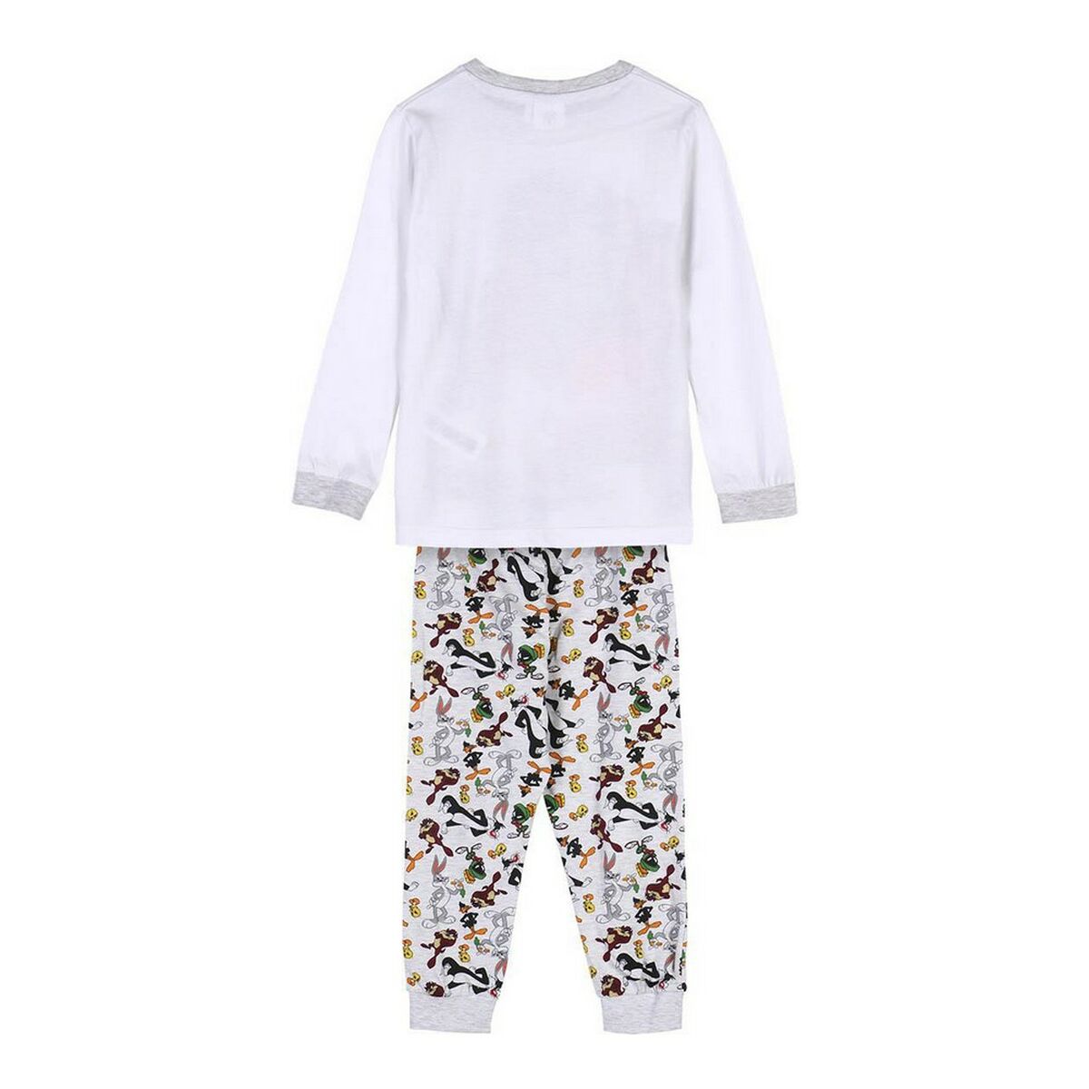 Pijama Infantil Looney Tunes Gri - Mărime 8 Ani