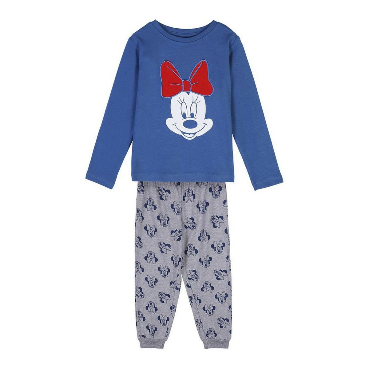 Pijama Infantil Minnie Mouse Albastru închis - Mărime 4 Ani