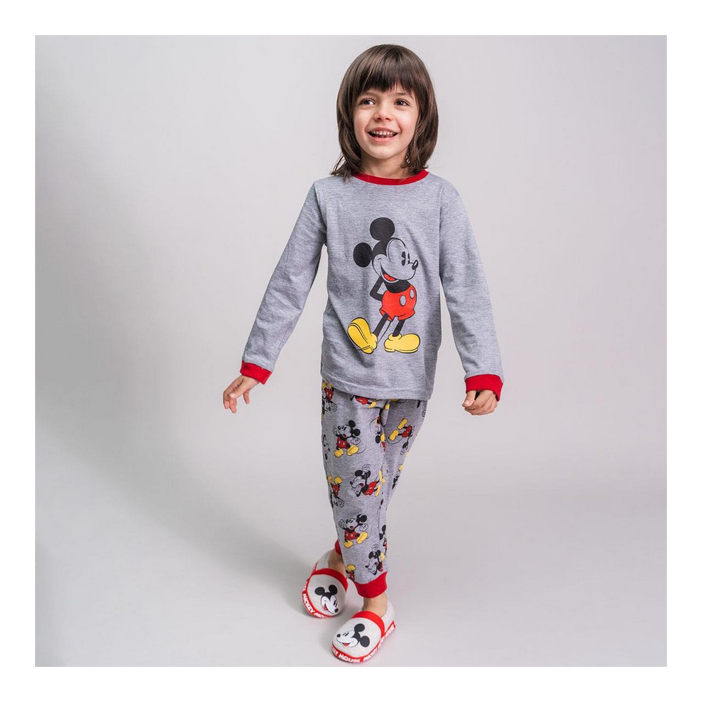 Pijama Infantil Mickey Mouse Gri - Mărime 6 Ani
