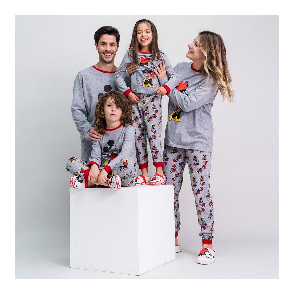 Pijama Infantil Minnie Mouse Gri - Mărime 10 Ani