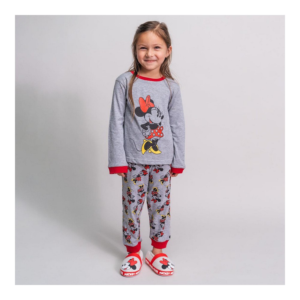 Pijama Infantil Minnie Mouse Gri - Mărime 10 Ani